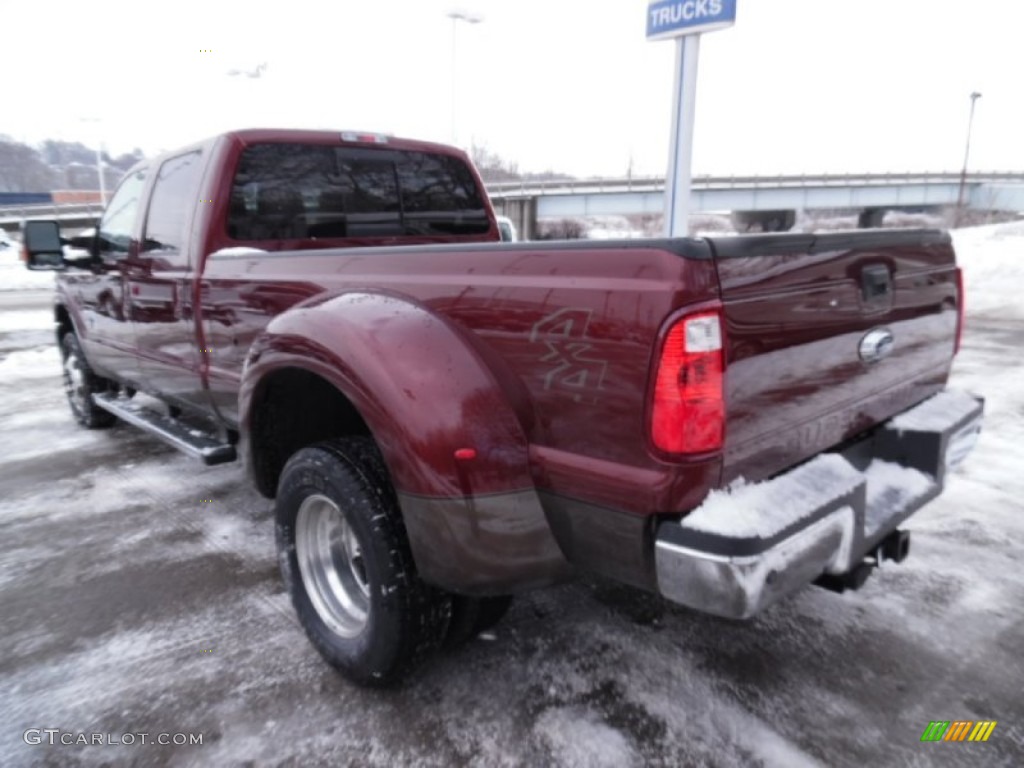 2015 F350 Super Duty Lariat Crew Cab 4x4 DRW - Bronze Fire / Adobe photo #6