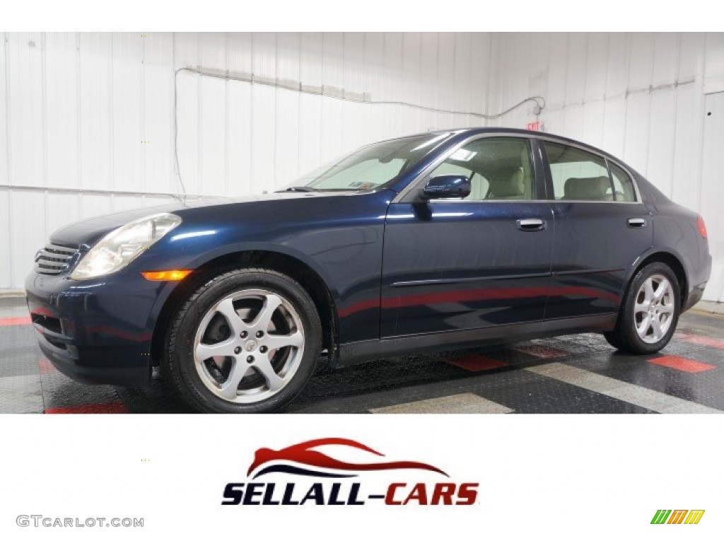 2004 G 35 x Sedan - Twilight Blue / Willow photo #1