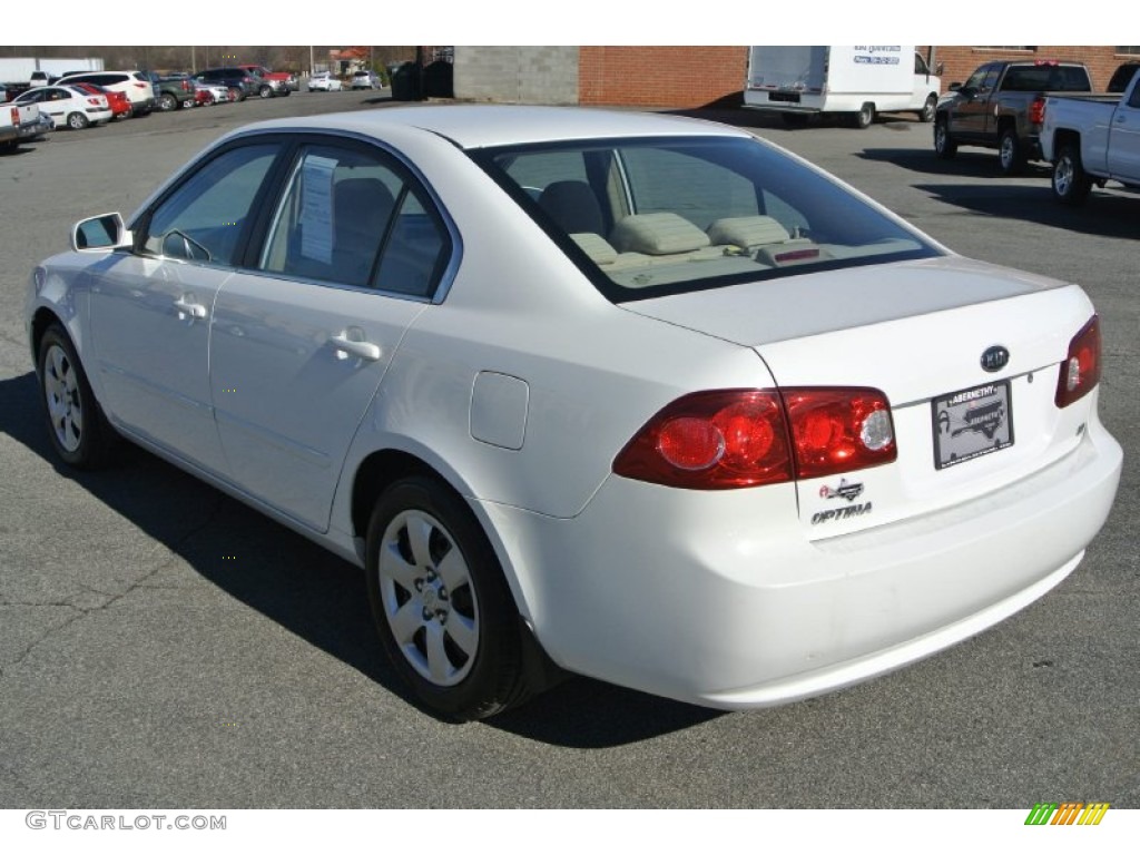 2007 Optima LX - Clear White / Beige photo #4