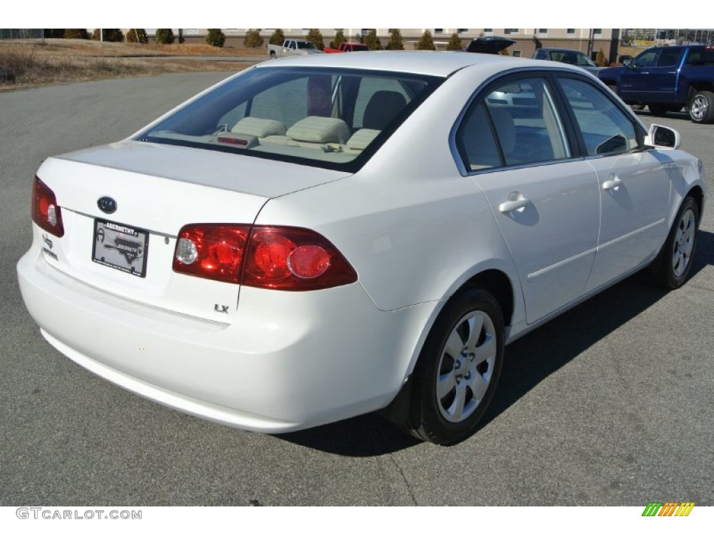 2007 Optima LX - Clear White / Beige photo #5