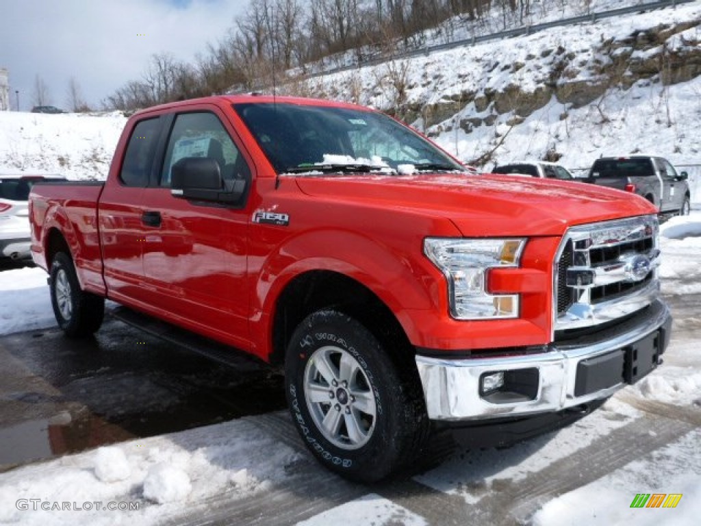Race Red 2015 Ford F150 XLT SuperCab 4x4 Exterior Photo #101908799