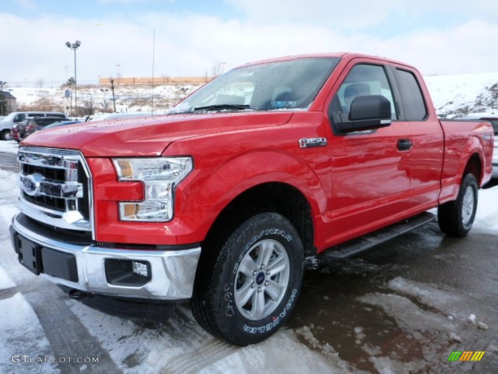 Race Red 2015 Ford F150 XLT SuperCab 4x4 Exterior Photo #101908889