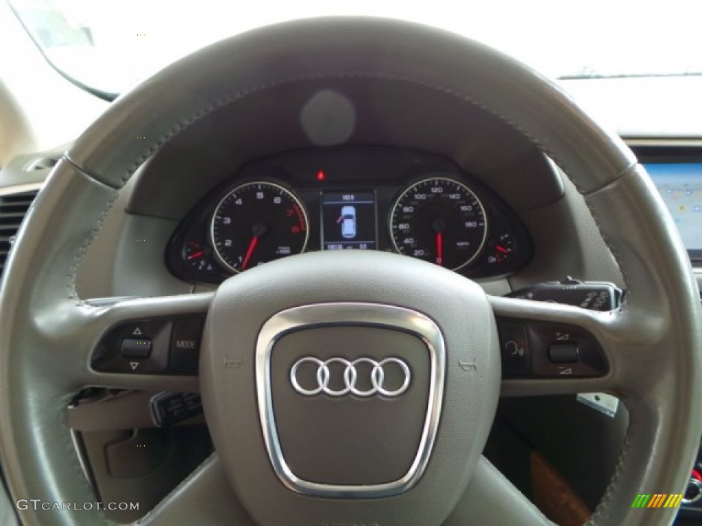 2009 Audi Q5 3.2 Premium Plus quattro Cardamom Beige Steering Wheel Photo #101909009