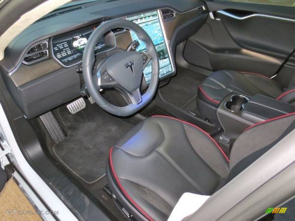Grey Interior 2014 Tesla Model S P85D Performance Photo #101909225