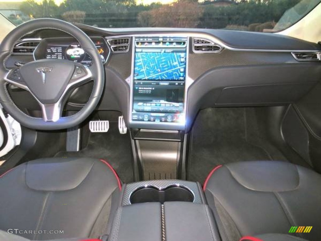Grey Interior 2014 Tesla Model S P85D Performance Photo #101909312