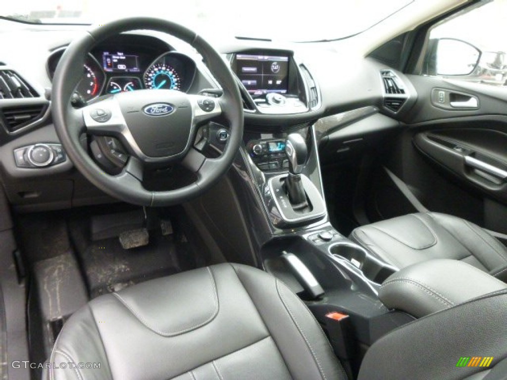 Charcoal Black Interior 2013 Ford Escape Titanium 2.0L EcoBoost 4WD Photo #101910752