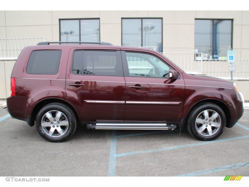 Dark Cherry Pearl 2013 Honda Pilot Touring 4WD Exterior Photo #101912556