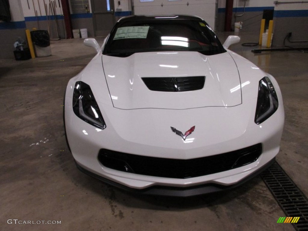 2015 Corvette Z06 Coupe - Arctic White / Adrenaline Red photo #5