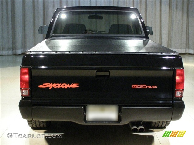 1991 GMC Syclone Standard Syclone Model 1991 GMC Syclone Black / Black with Red Piping, Rear Photo #101916