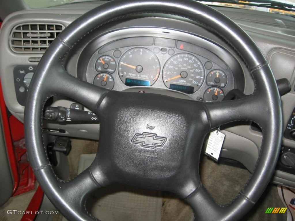 2002 S10 LS Extended Cab - Victory Red / Medium Gray photo #4