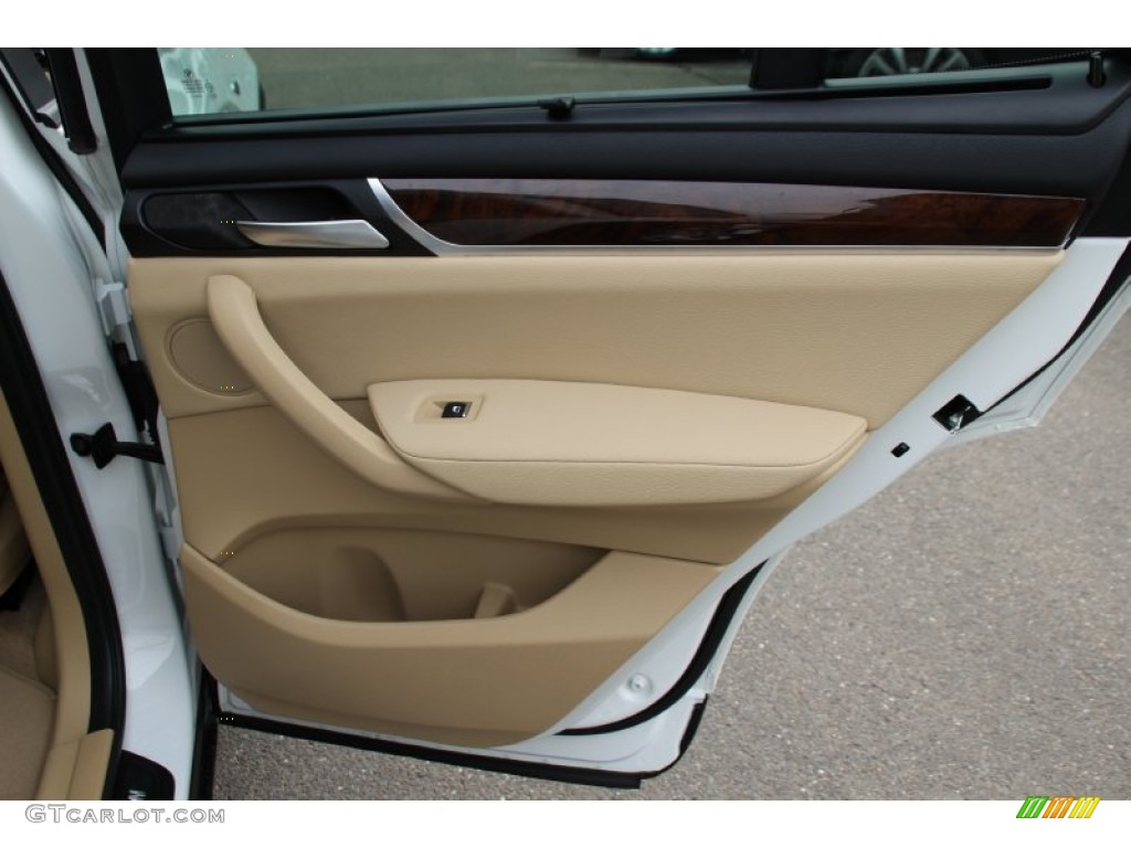 2015 BMW X3 xDrive28i Sand Beige Door Panel Photo #101916275