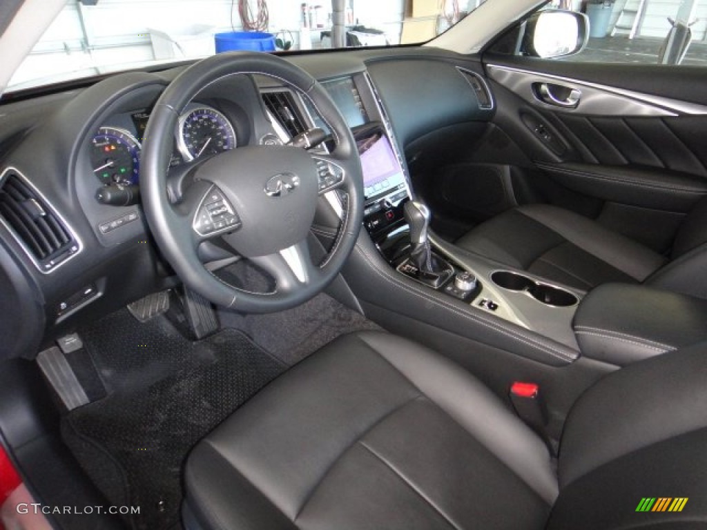 Graphite Interior 2014 Infiniti Q 50 3.7 Premium Photo #101916638