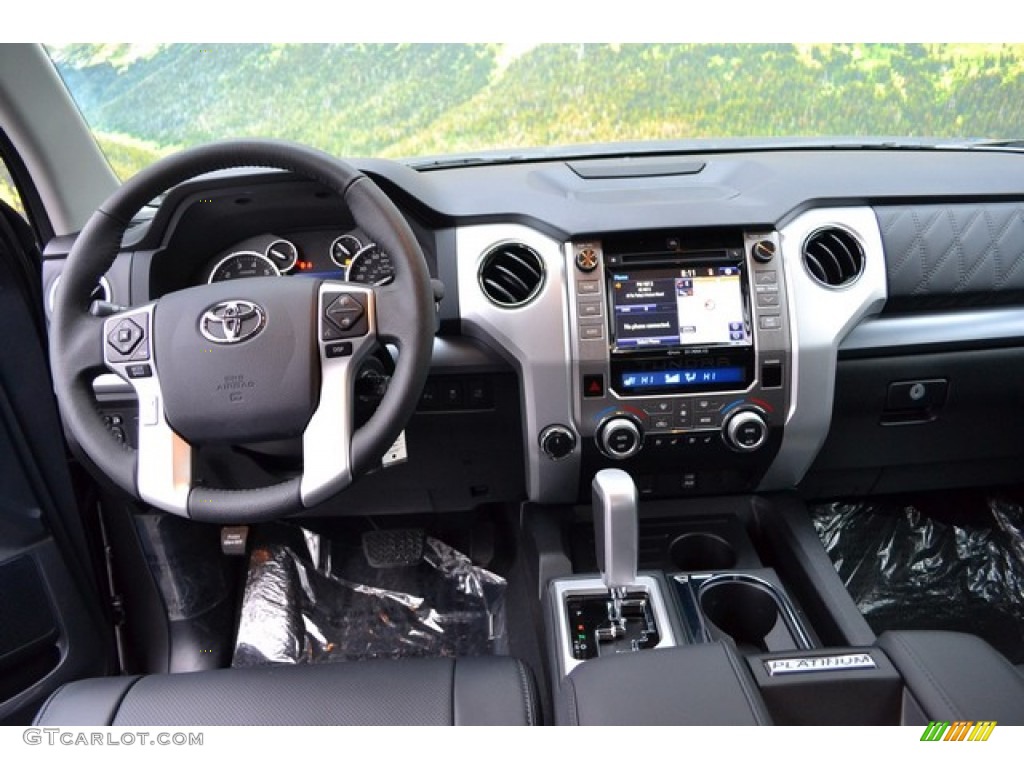 2015 Toyota Tundra Platinum CrewMax 4x4 Black Dashboard Photo #101916773