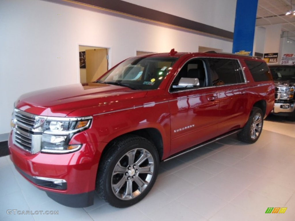 Crystal Red Tintcoat 2015 Chevrolet Suburban LTZ 4WD Exterior Photo #101917424