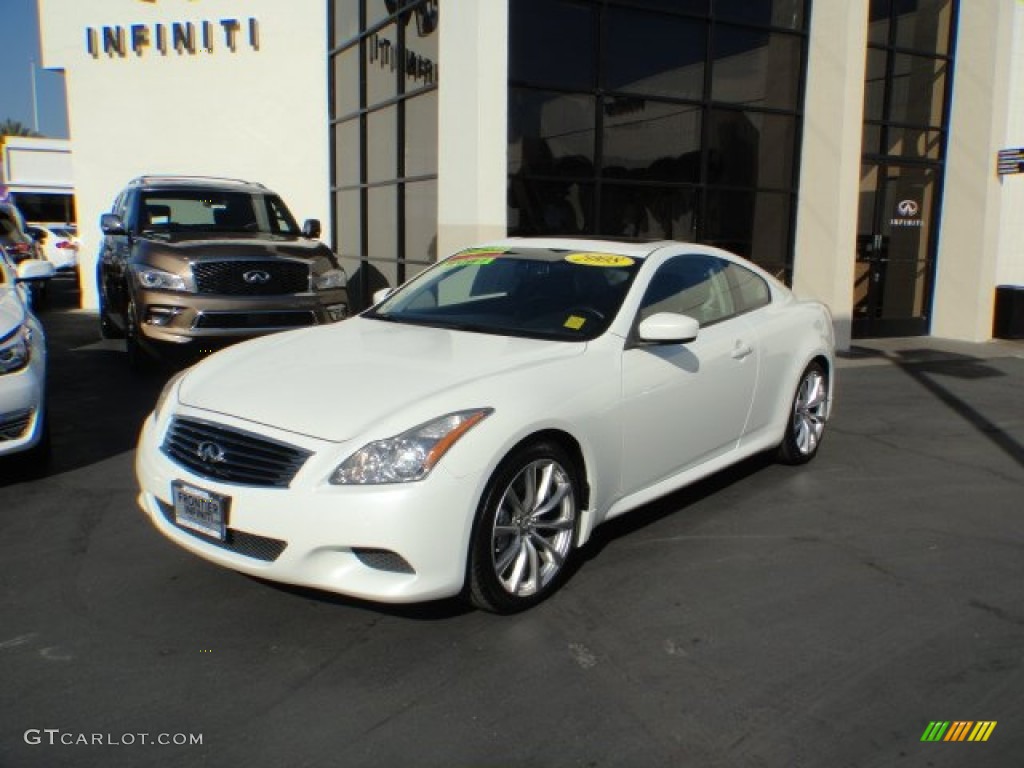 2008 G 37 S Sport Coupe - Ivory Pearl White / Graphite photo #1