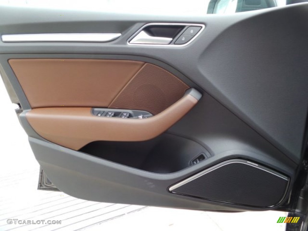 2015 Audi A3 2.0 TDI Premium Chestnut Brown Door Panel Photo #101919392