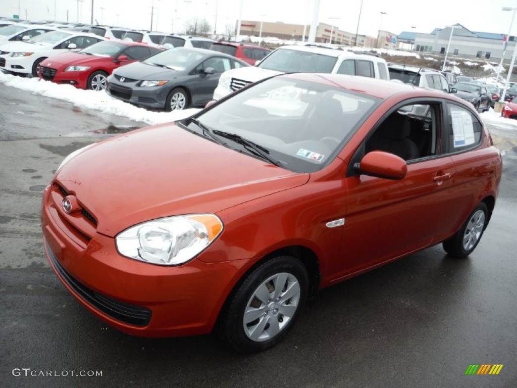 2010 Accent GS 3 Door - Tango Red / Black photo #5