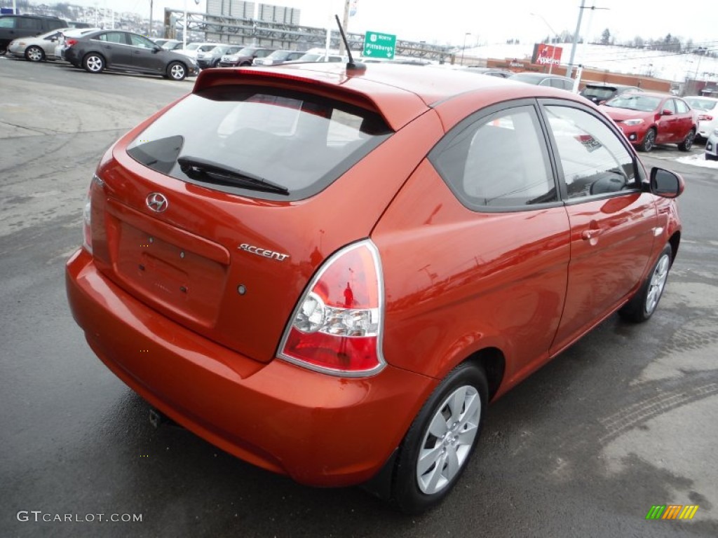2010 Accent GS 3 Door - Tango Red / Black photo #9