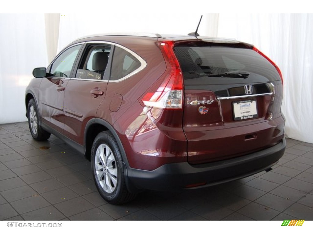 2013 CR-V EX-L - Basque Red Pearl II / Gray photo #8