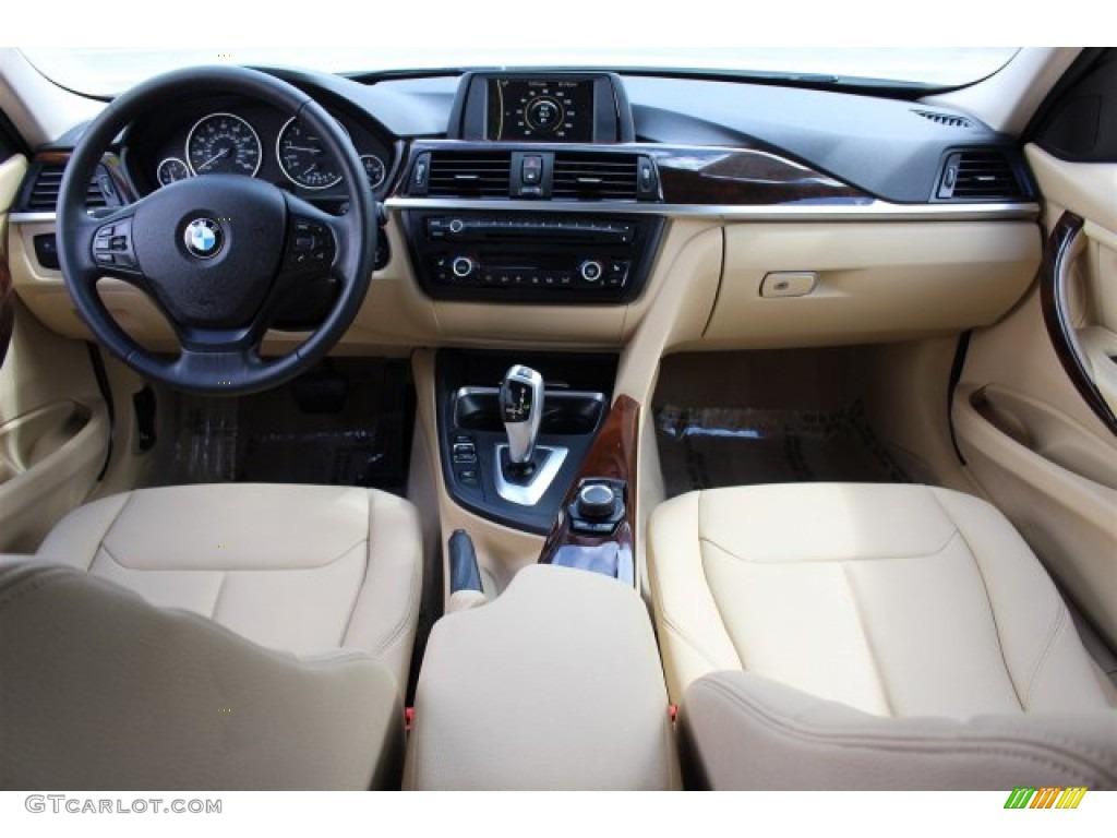 2014 BMW 3 Series 320i Sedan Venetian Beige Dashboard Photo #101921414