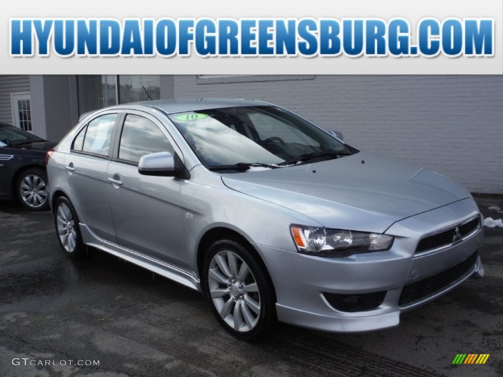 2010 Lancer Sportback GTS - Apex Silver Metallic / Black photo #1