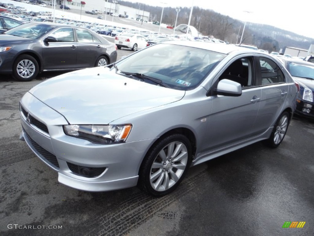 Apex Silver Metallic 2010 Mitsubishi Lancer Sportback GTS Exterior Photo #101923886