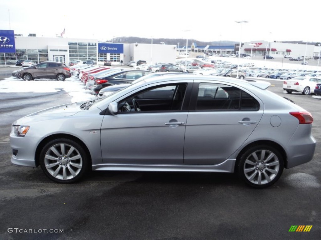 Apex Silver Metallic 2010 Mitsubishi Lancer Sportback GTS Exterior Photo #101923910