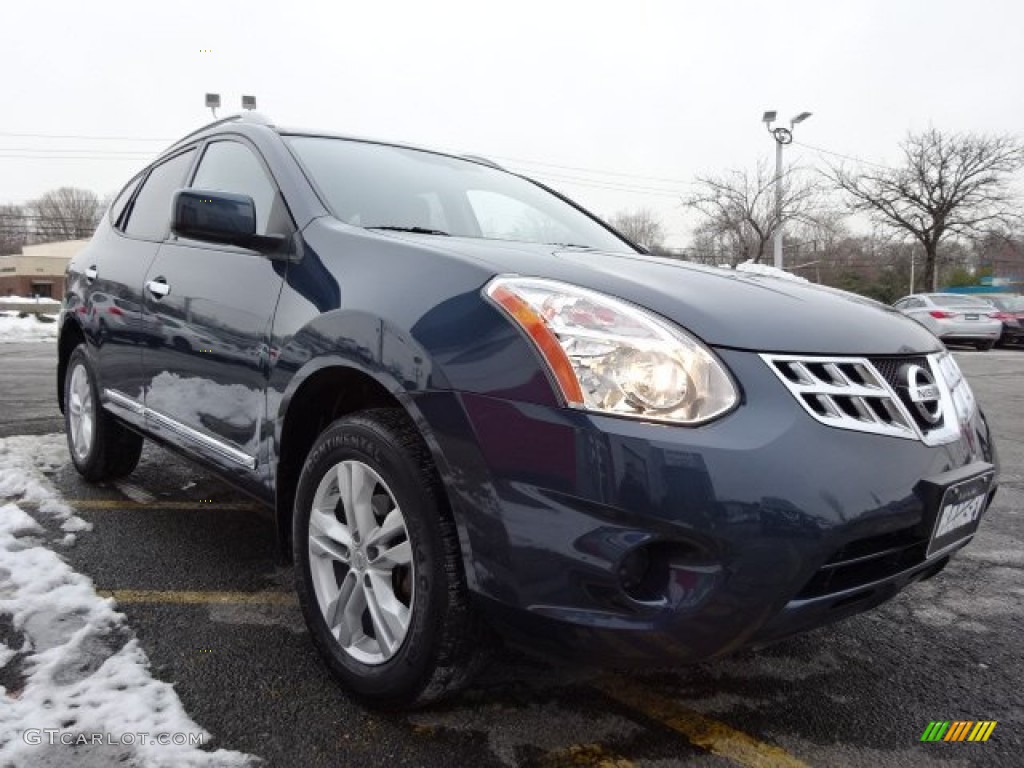 2012 Rogue SV AWD - Graphite Blue / Black photo #3