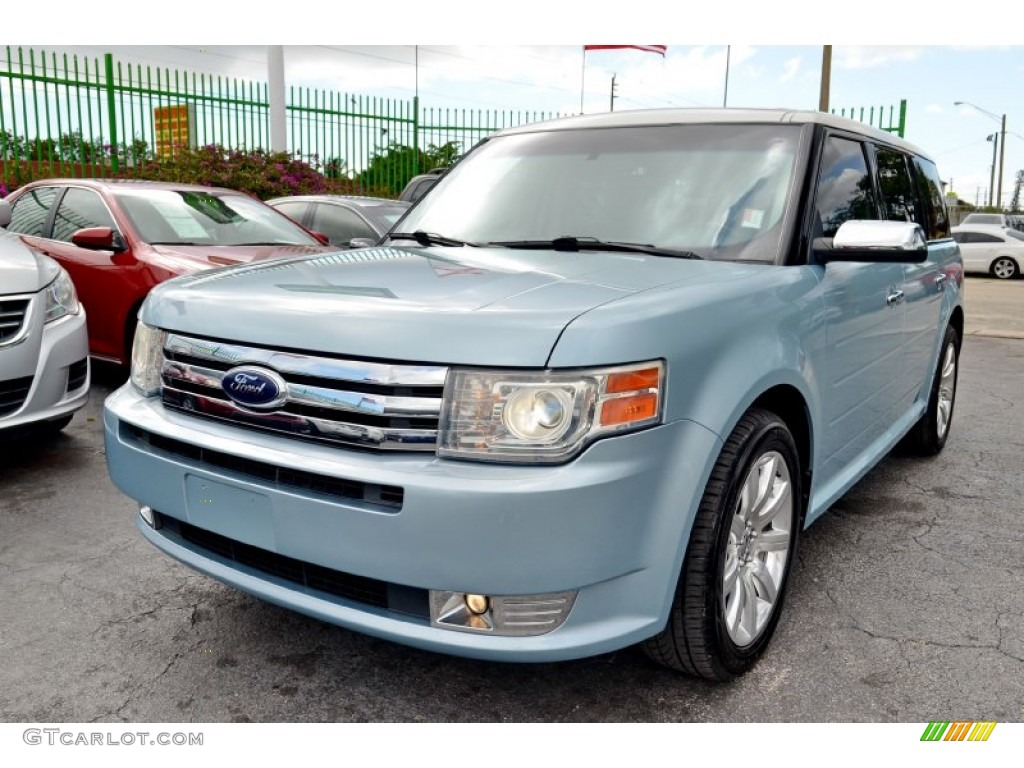 2009 Flex Limited - Light Ice Blue Metallic / Medium Light Stone photo #41