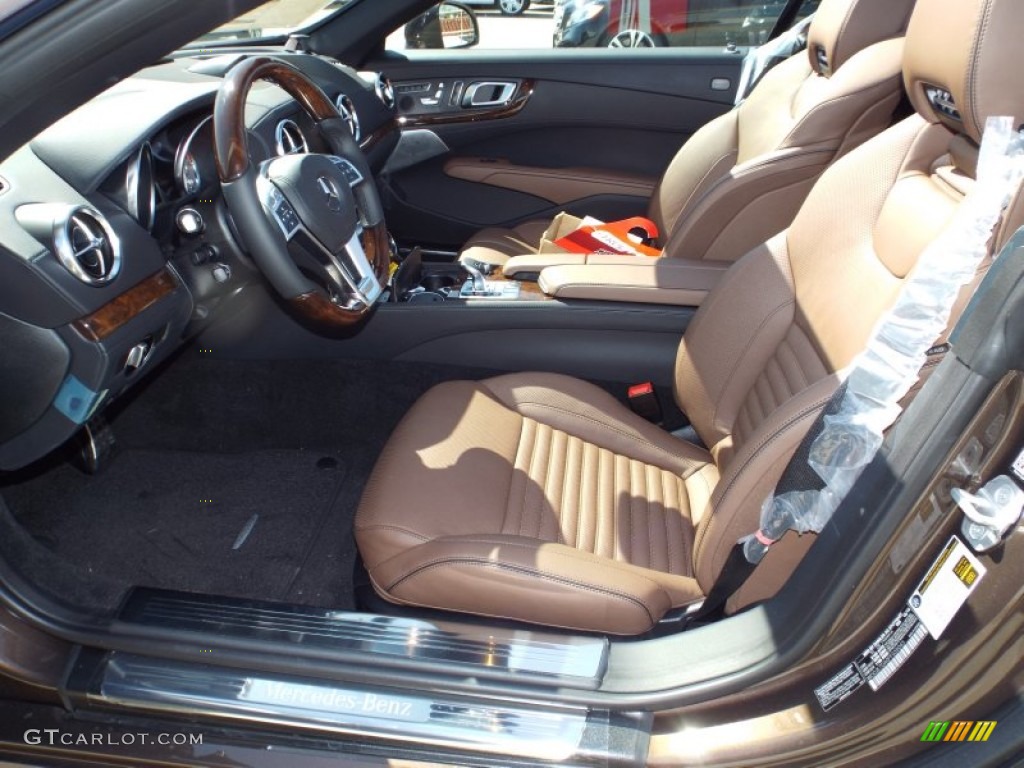 Nut Brown/Black Interior 2015 Mercedes-Benz SL 550 Roadster Photo #101927624