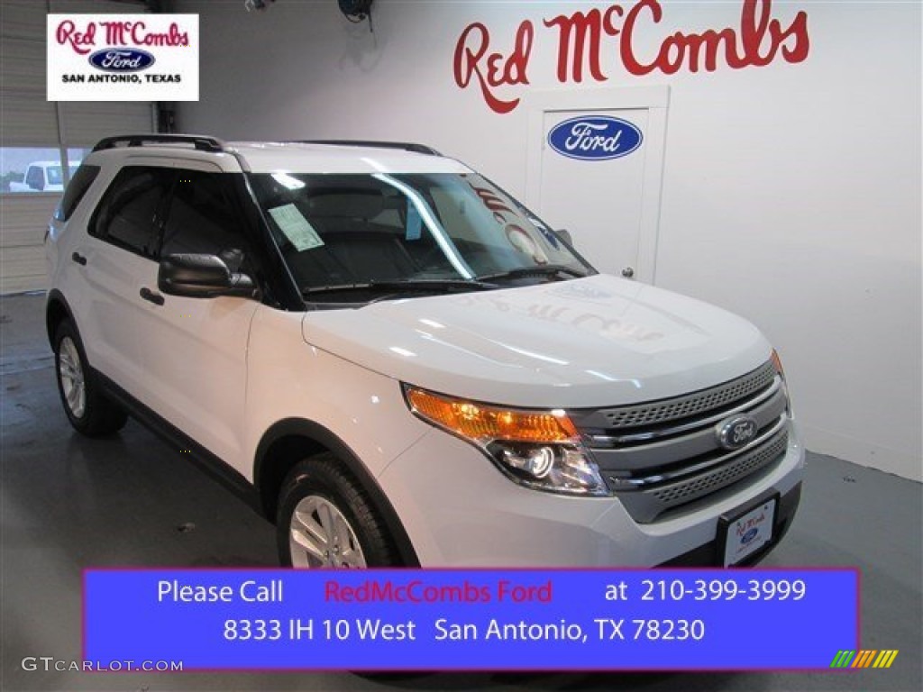 2015 Explorer FWD - Oxford White / Medium Light Stone photo #1