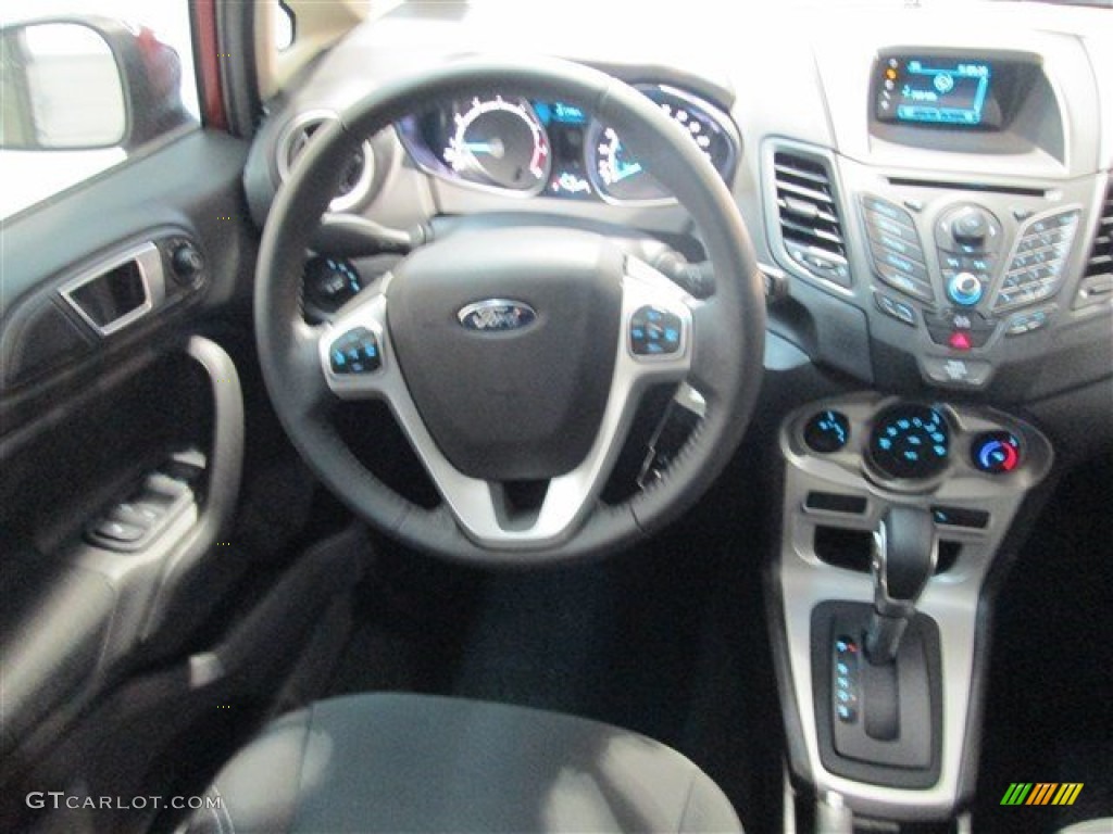 2015 Fiesta SE Sedan - Ruby Red Metallic / Charcoal Black photo #6