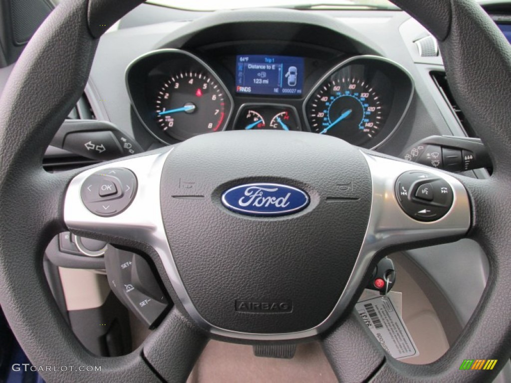 2015 Ford Escape SE Medium Light Stone Steering Wheel Photo #101931740