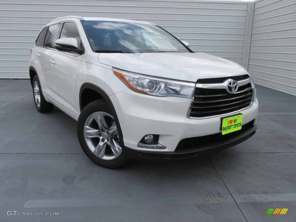 2015 Highlander Limited - Blizzard Pearl White / Black photo #2