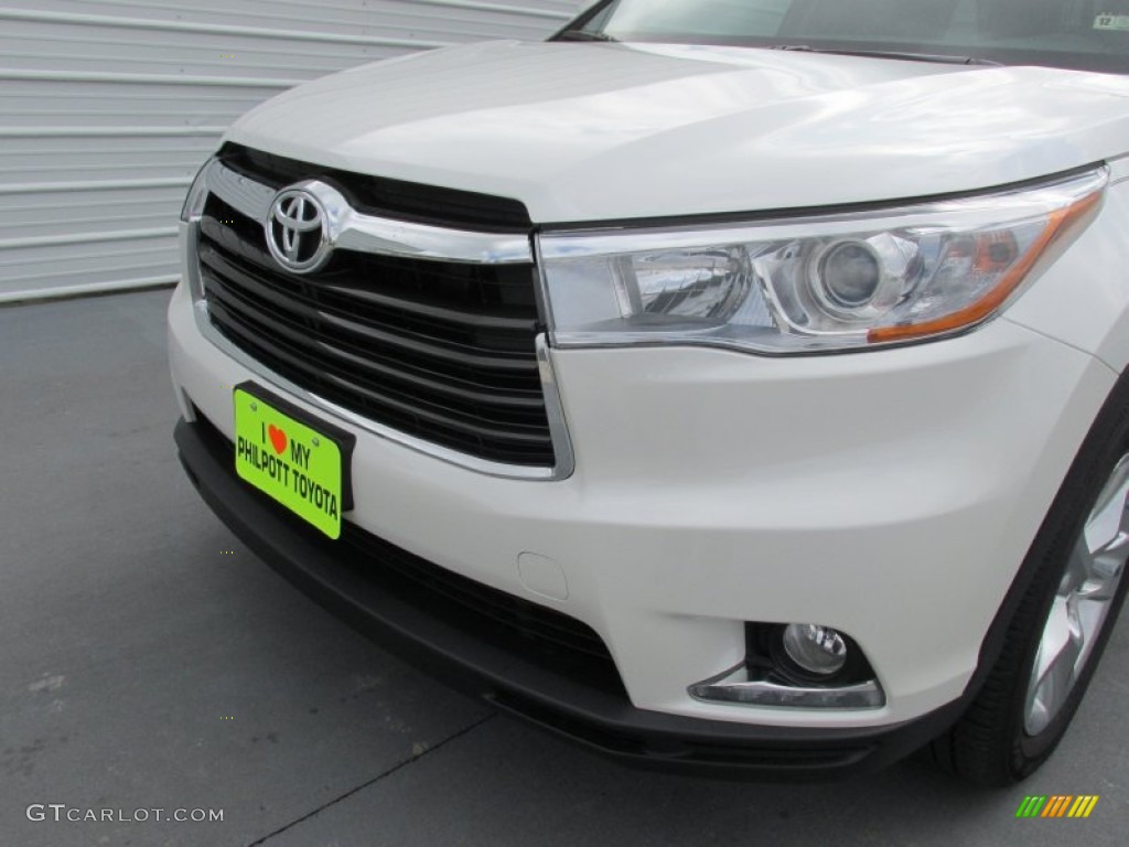 2015 Highlander Limited - Blizzard Pearl White / Black photo #10