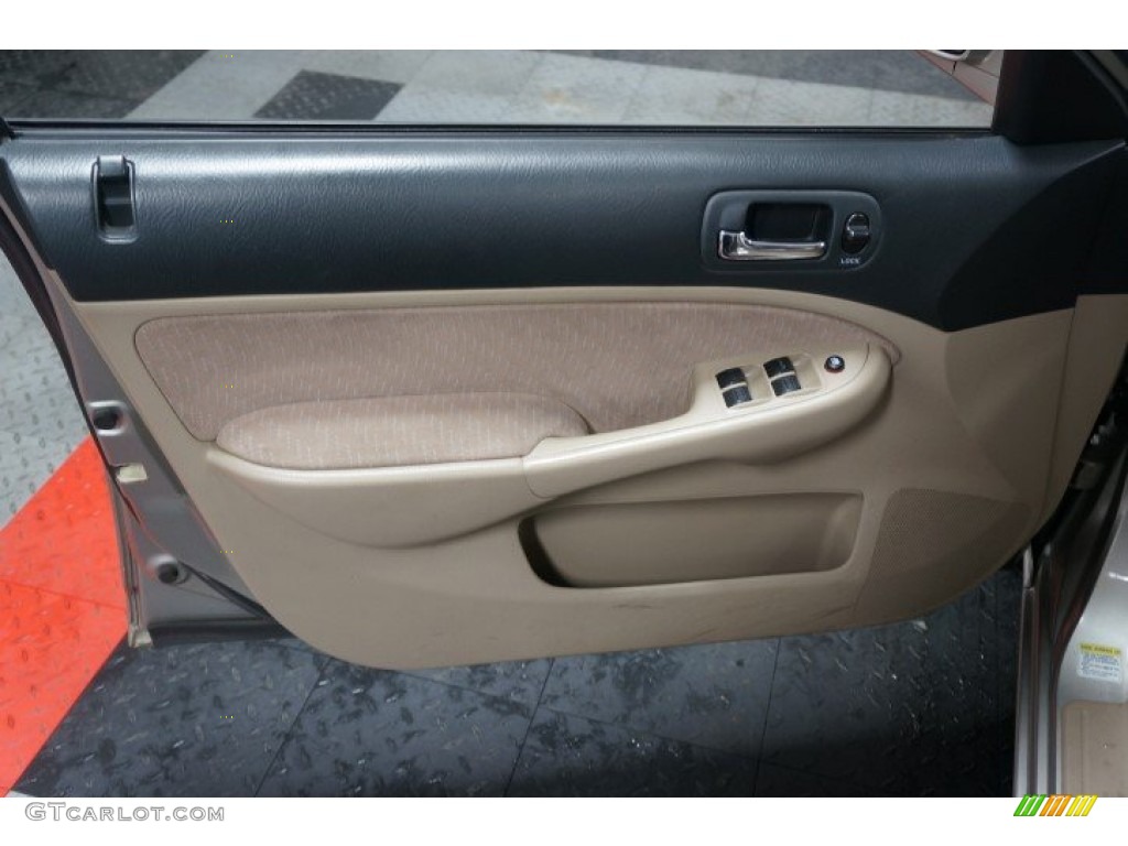 2003 Honda Civic Hybrid Sedan Beige Door Panel Photo #101937927