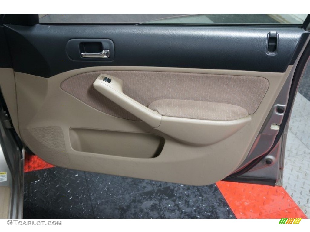 2003 Honda Civic Hybrid Sedan Beige Door Panel Photo #101938016