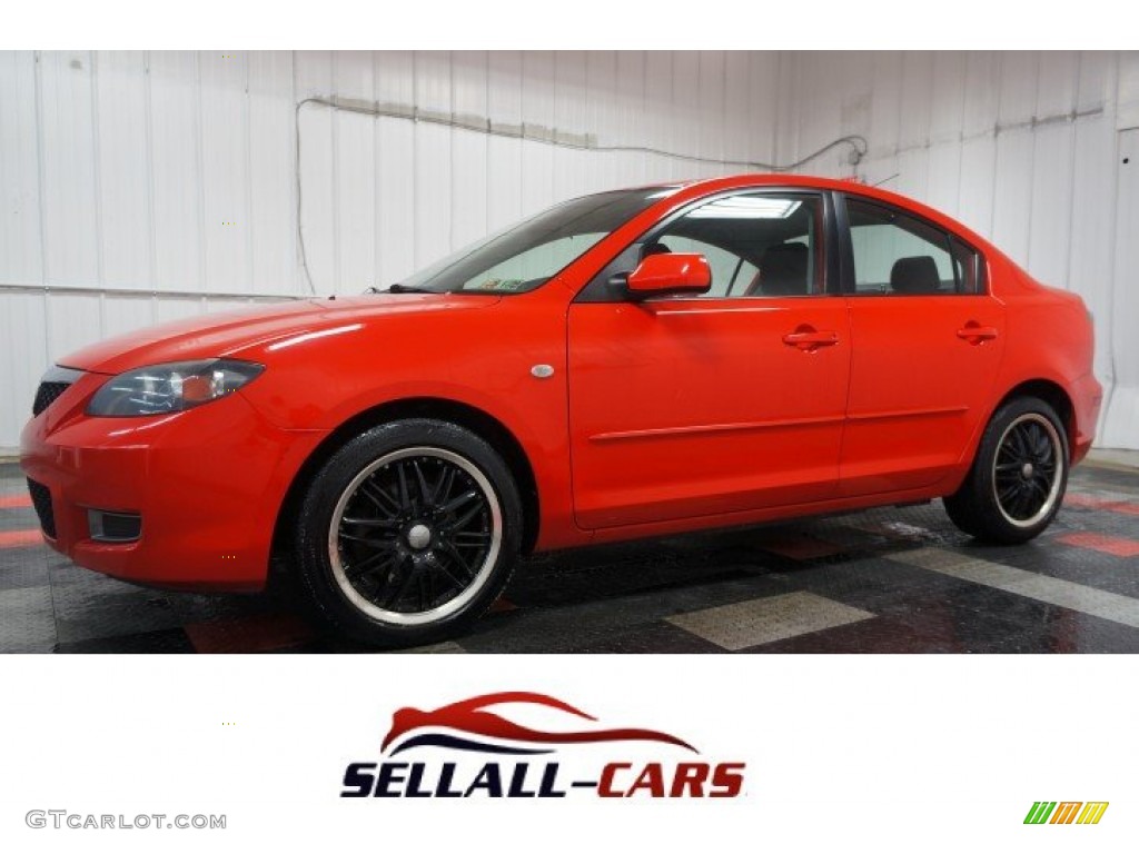 2008 MAZDA3 i Sport Sedan - True Red / Black photo #1
