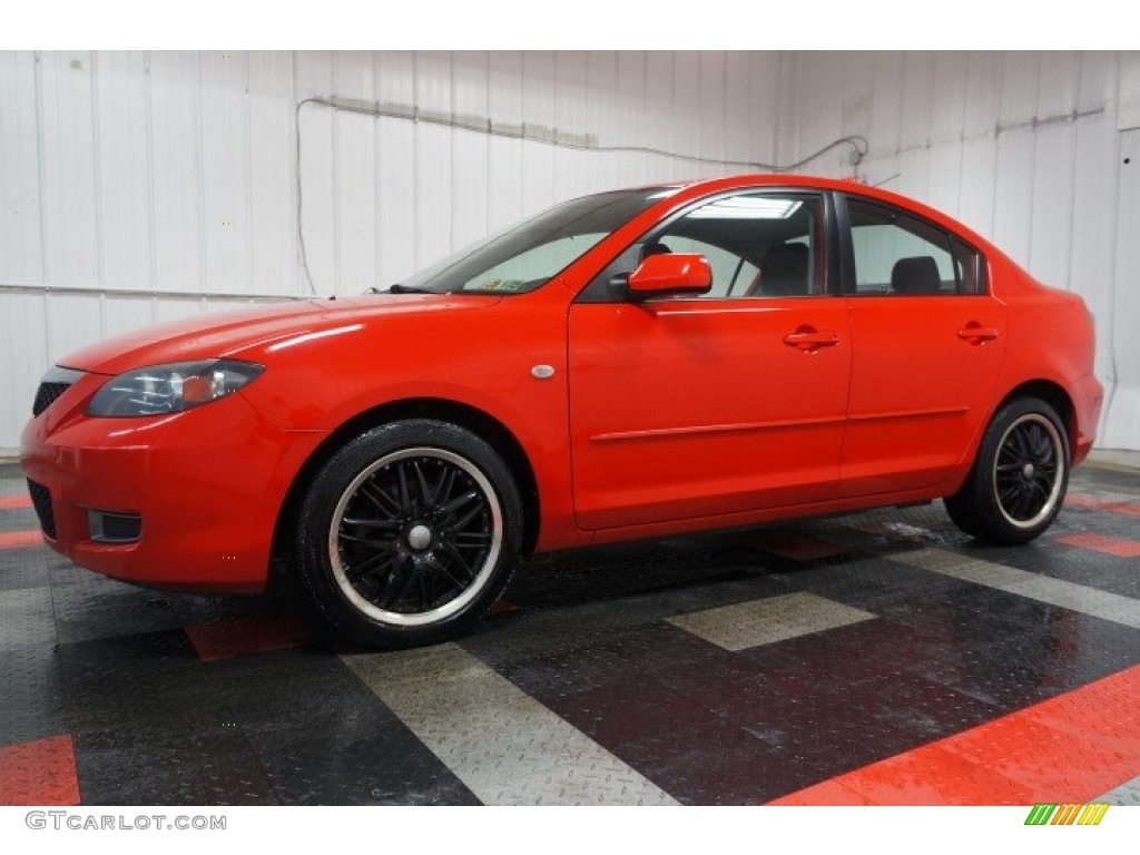 2008 MAZDA3 i Sport Sedan - True Red / Black photo #2