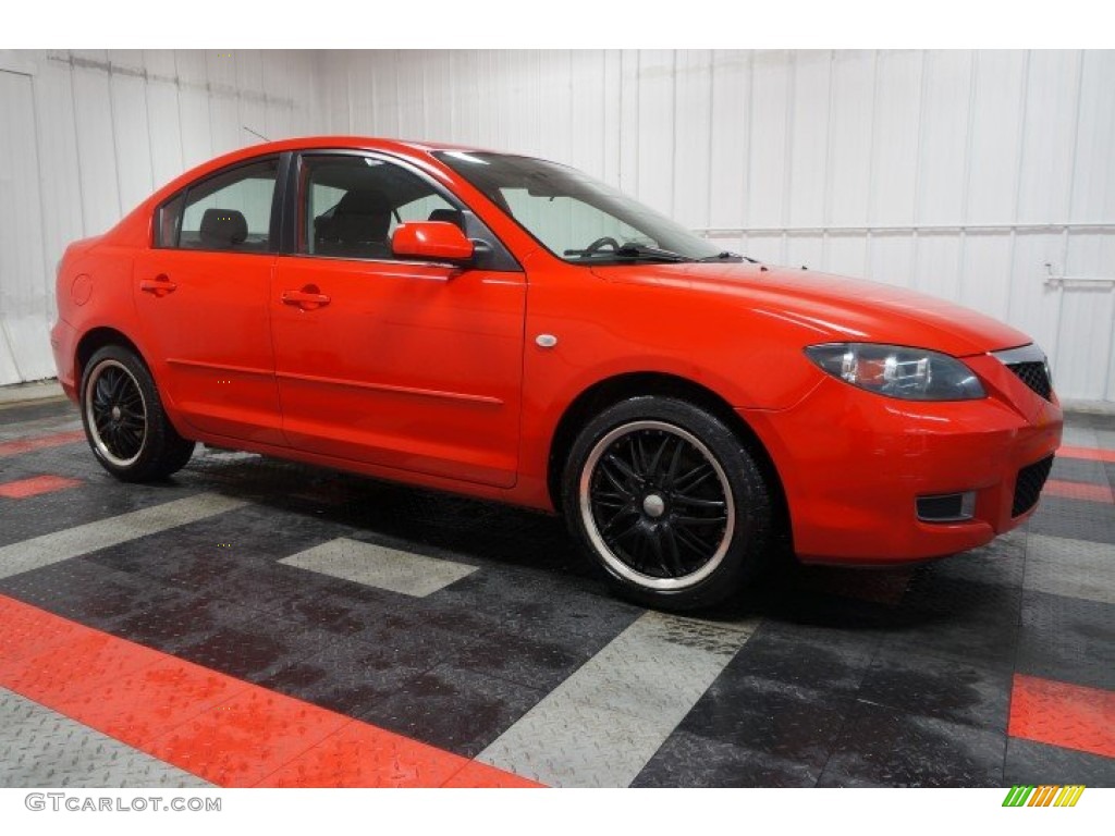 True Red 2008 Mazda MAZDA3 i Sport Sedan Exterior Photo #101940212