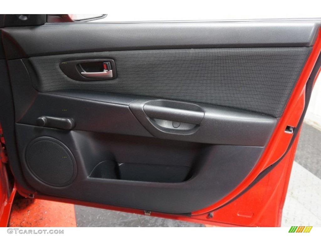 2008 Mazda MAZDA3 i Sport Sedan Black Door Panel Photo #101940356