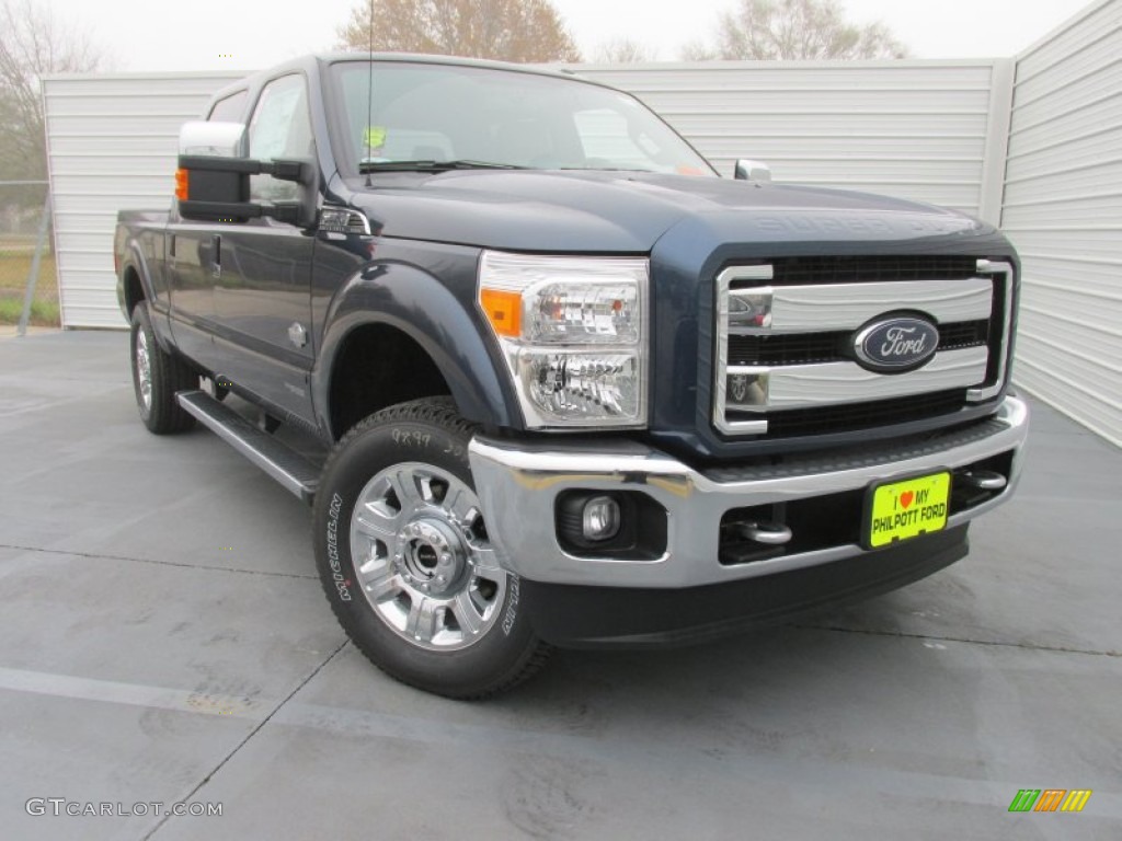 2015 F250 Super Duty King Ranch Crew Cab 4x4 - Blue Jeans / King Ranch Mesa Antique Affect/Black photo #2