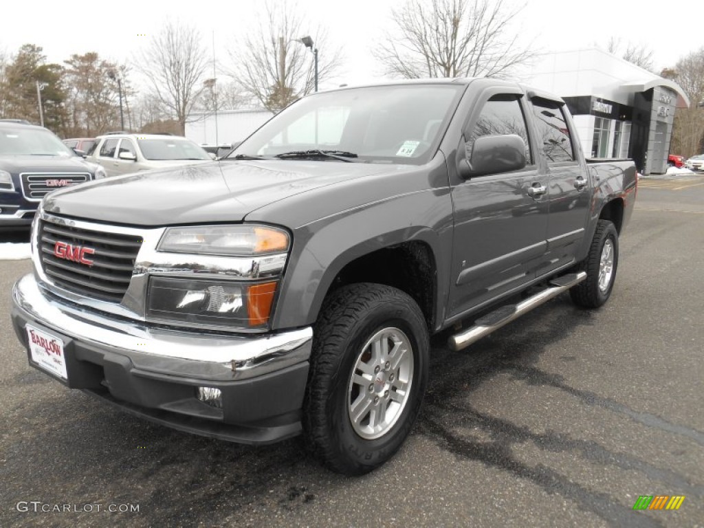 2009 Canyon SLE Crew Cab 4x4 - Dark Steel Gray Metallic / Ebony photo #3