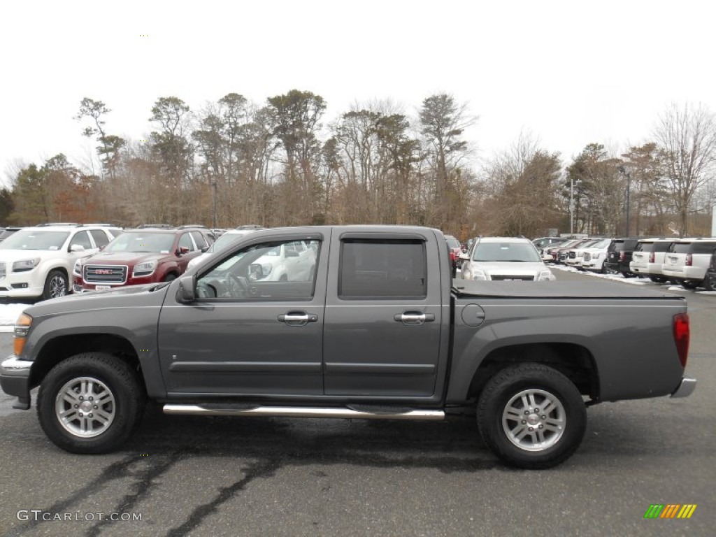 2009 Canyon SLE Crew Cab 4x4 - Dark Steel Gray Metallic / Ebony photo #4