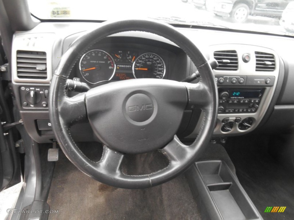 2009 Canyon SLE Crew Cab 4x4 - Dark Steel Gray Metallic / Ebony photo #15