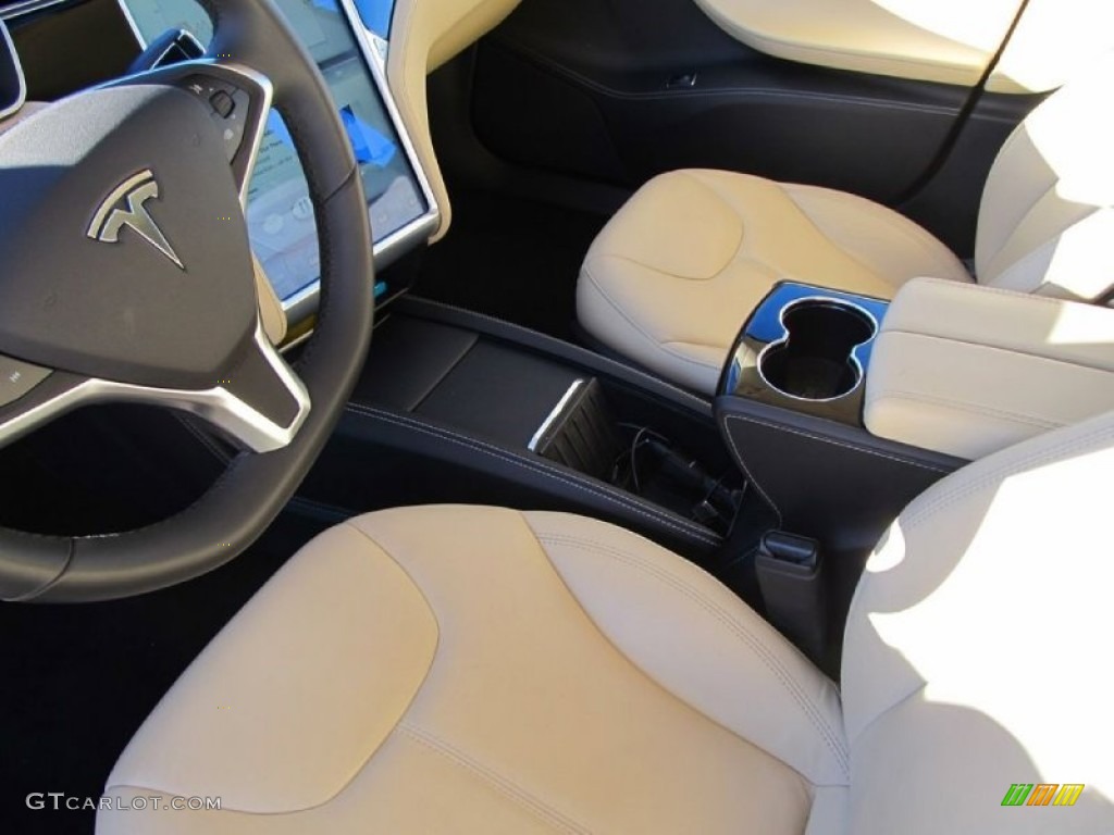 2014 Model S  - Red Multi-Coat / Tan photo #3