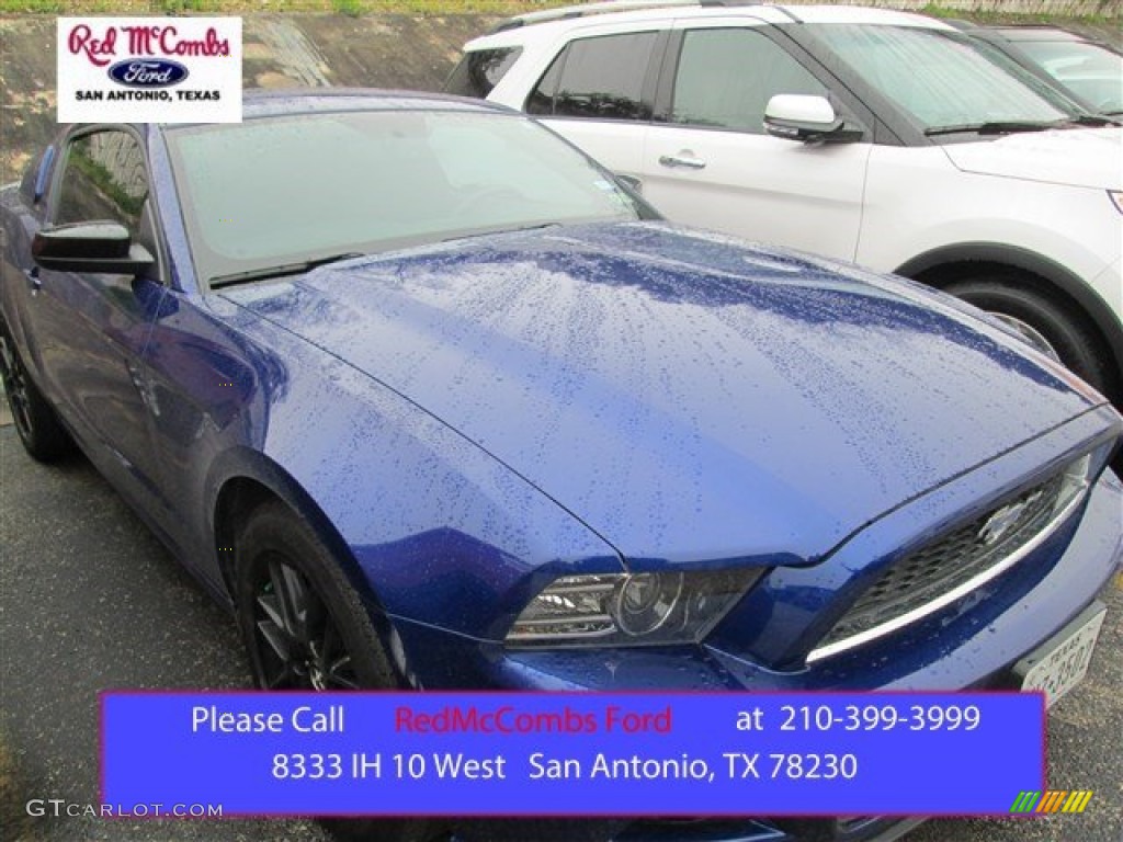 2014 Mustang V6 Coupe - Deep Impact Blue / Charcoal Black photo #1