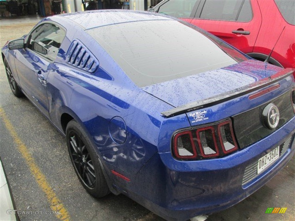 2014 Mustang V6 Coupe - Deep Impact Blue / Charcoal Black photo #3