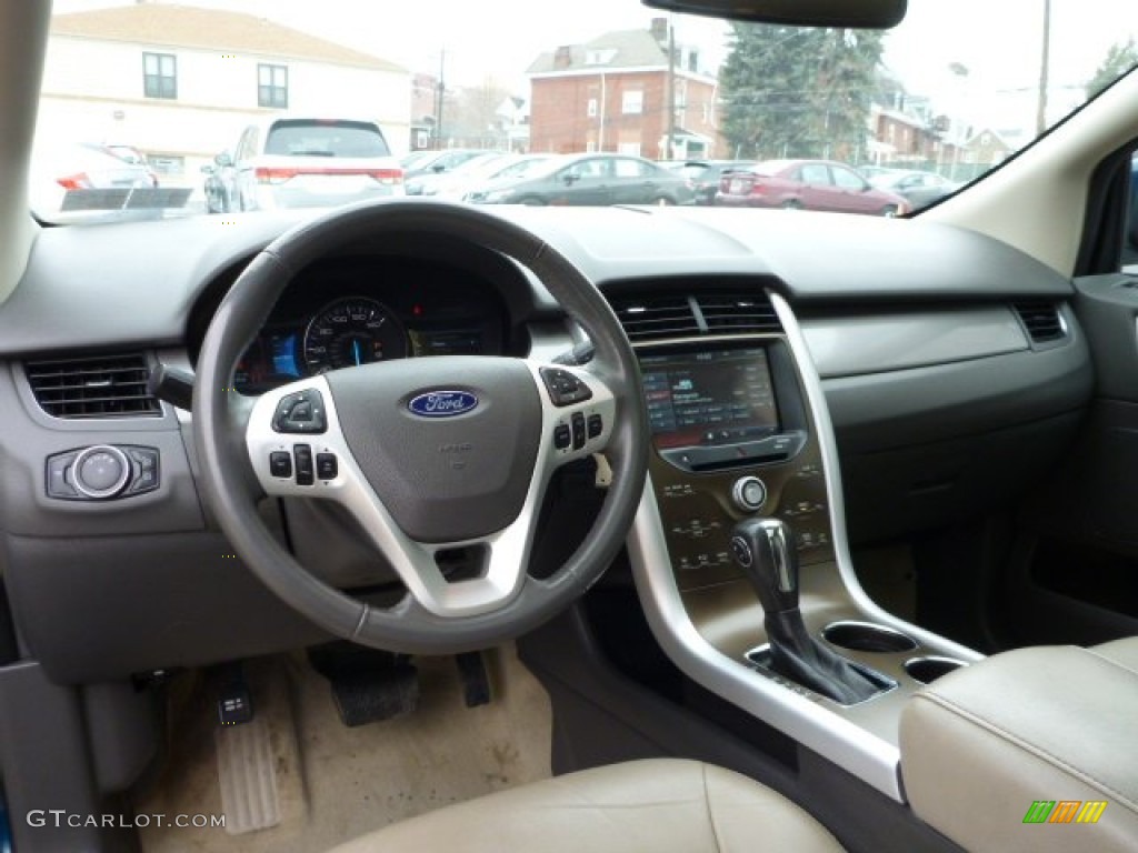 2011 Edge SEL AWD - Mediterranean Blue Metallic / Medium Light Stone photo #6