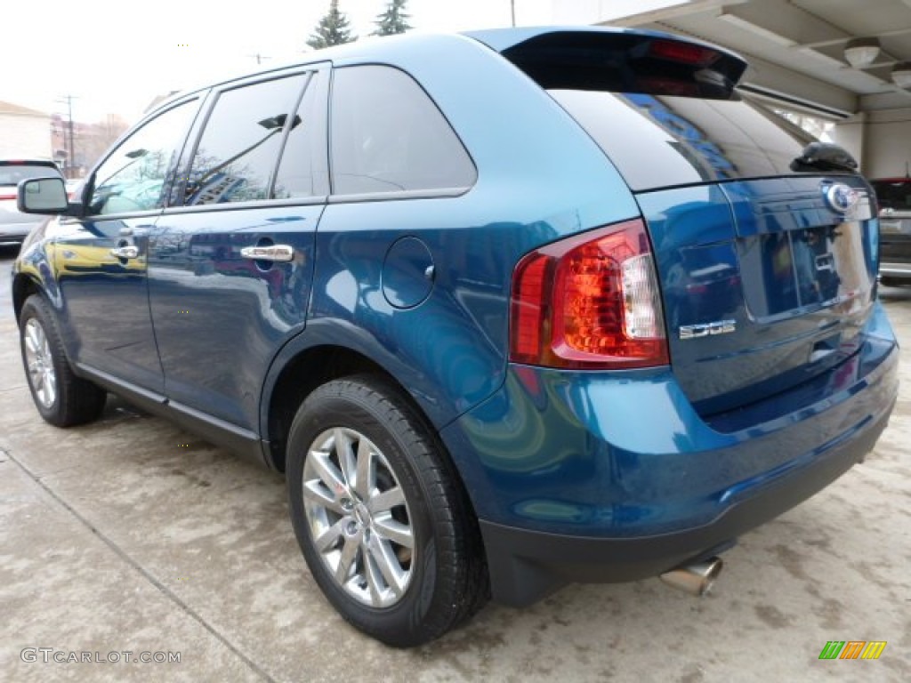 2011 Edge SEL AWD - Mediterranean Blue Metallic / Medium Light Stone photo #10